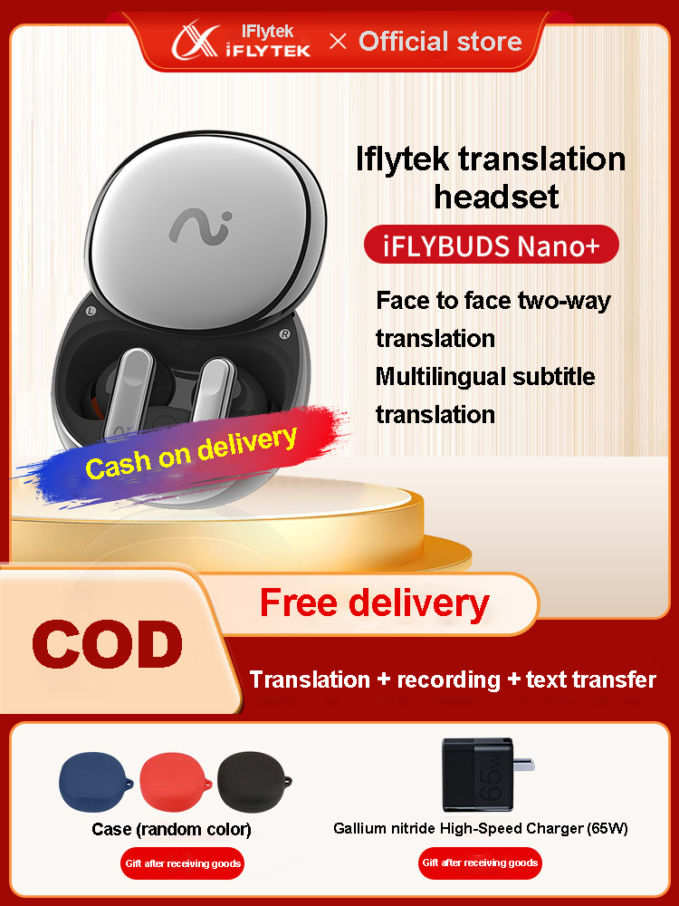 [New Product - iFlytek Translation Headset Nano+] iFlytek Real-time Simultaneous Translation Headset Simultaneous Interpretation Bluetooth Recording Headset Translator Simultaneous Translator Official
